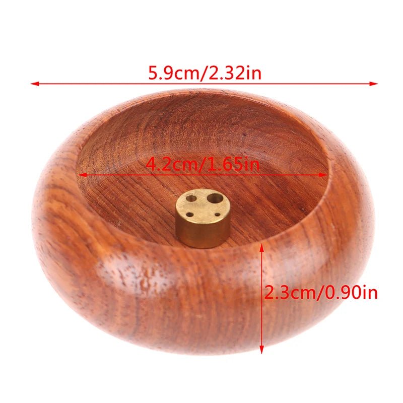 Rosewood Incense Burner Stick Holder | Bowl Shape Censer for Home Decor additional angle