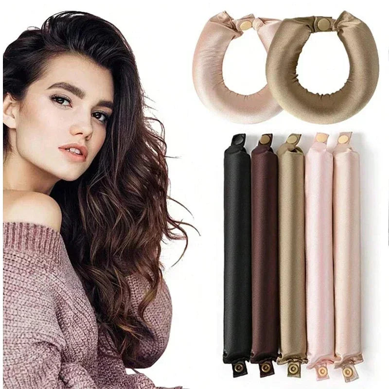 Heatless Hair Curler Set | Satin Flexi Rods for Overnight Curls alternate view