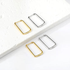 LUXUSTEEL U-Shaped and Geometric Hoop Earrings | Anti-Allergy Stainless Steel Earrings close-up view