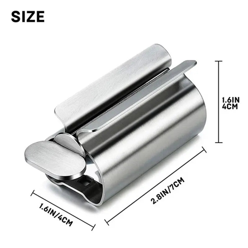 Stainless Steel Wringer Roller Rotate Dispenser for Ointments Cosmetics Bathroom additional angle