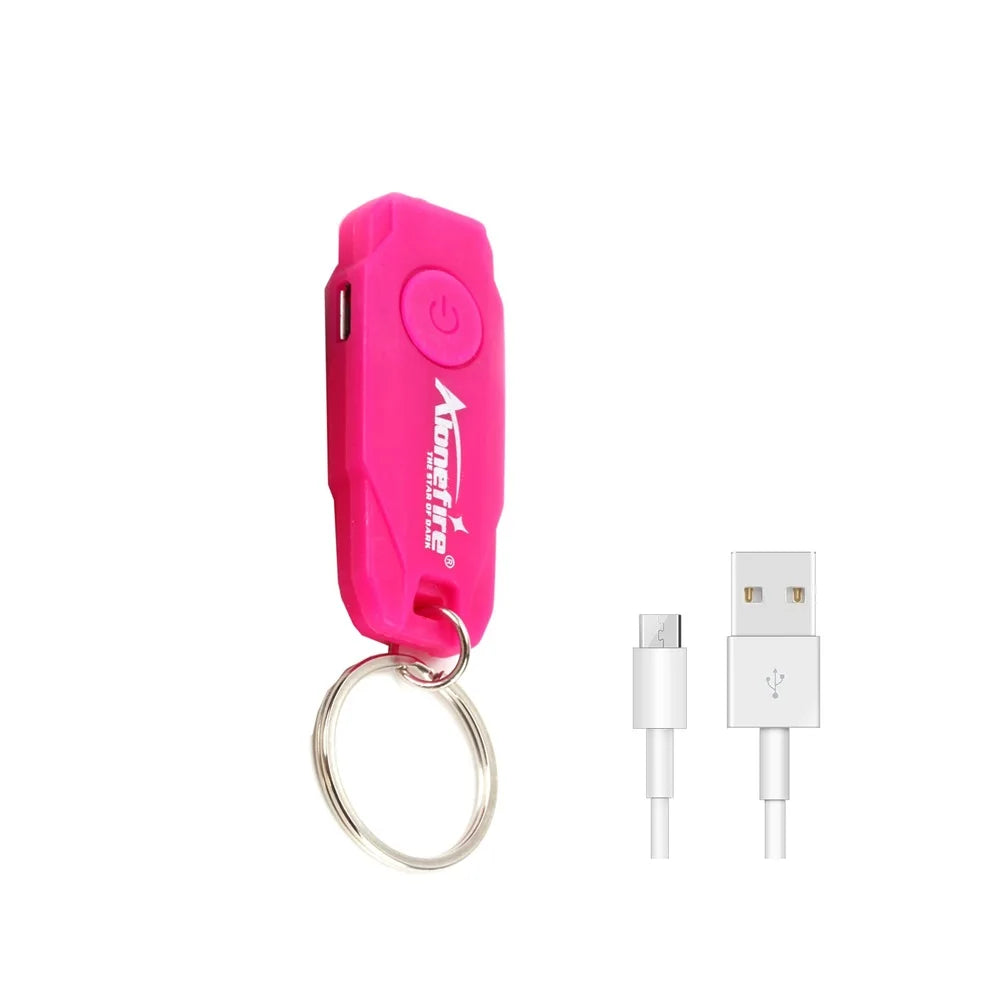 Mini LED Keychain Light | USB Rechargeable Compact Flashlight close-up view