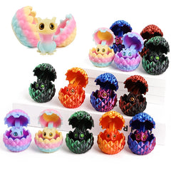 Cute 3D Printed Dragon Eggs with Mini Dragon Surprise Toys for Kids Birthdays Party Favors Easter Go