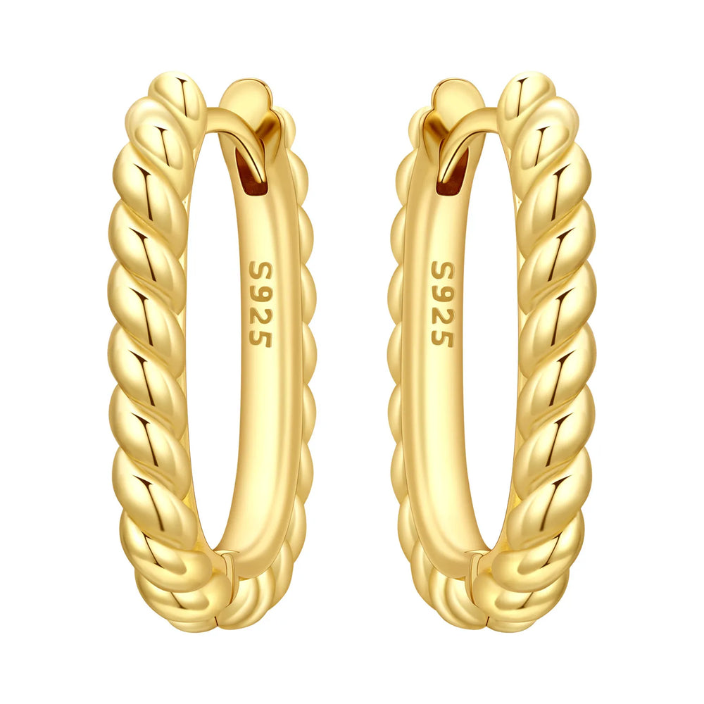 Original 925 Sterling Silver Planet Starlight Earrings Fashion 18K Gold Hoop Earring for detail view