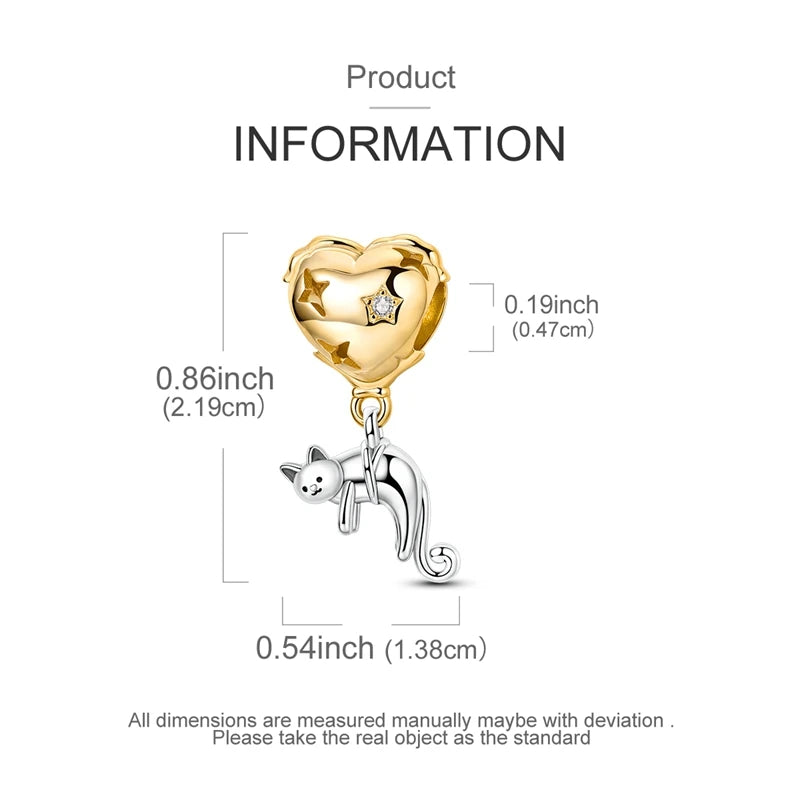 925 Sterling Silver Gold Zircon Irregular Bracelet Charm Bead lifestyle view