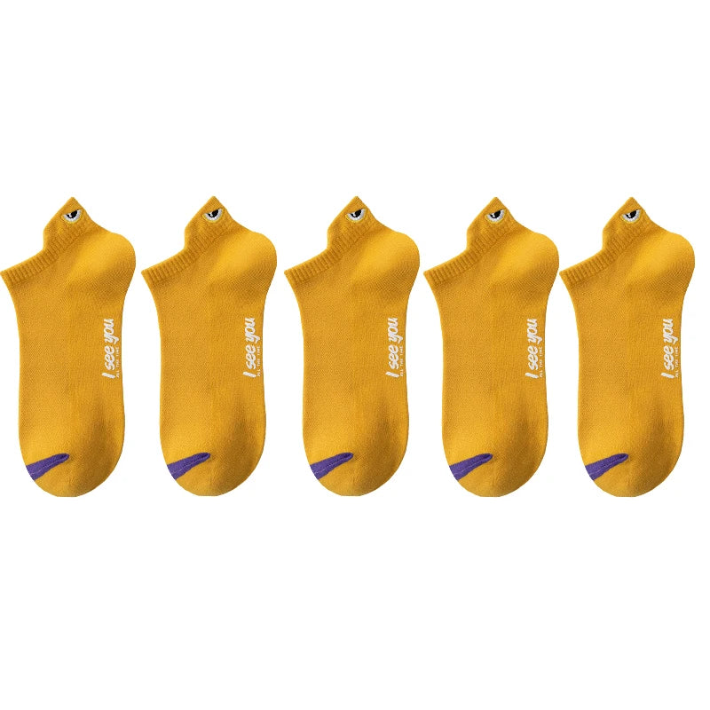 5/10 Pairs Man Short Socks Ankle Boat Socks Breathable Casual Athletic Socks Women Su alternate view