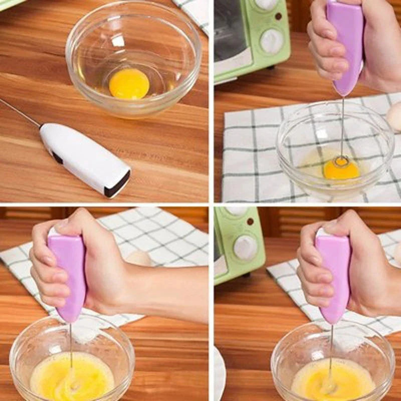 Mini Electric Egg Beater | Handheld Milk Frother and Coffee Whisk alternate view