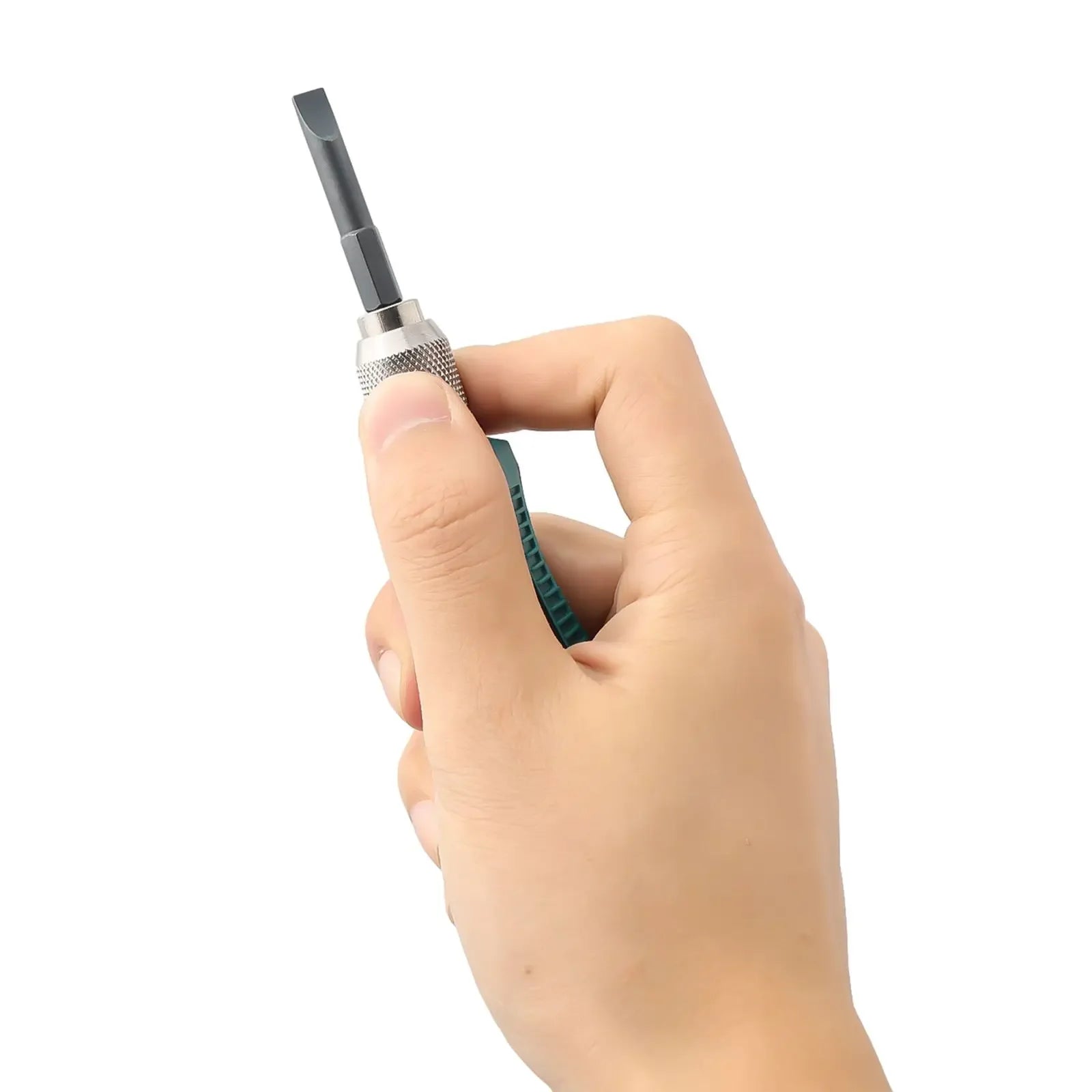 1/4'' Hex Screwdriver Handle | Magnetic Self-Locking Bit Holder for Repairs additional angle