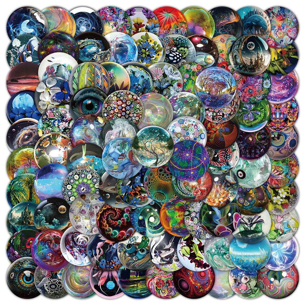 100 Cartoon Graffiti Stickers for Helmet Laptop Bike Skateboard | Waterproof Decals additional angle