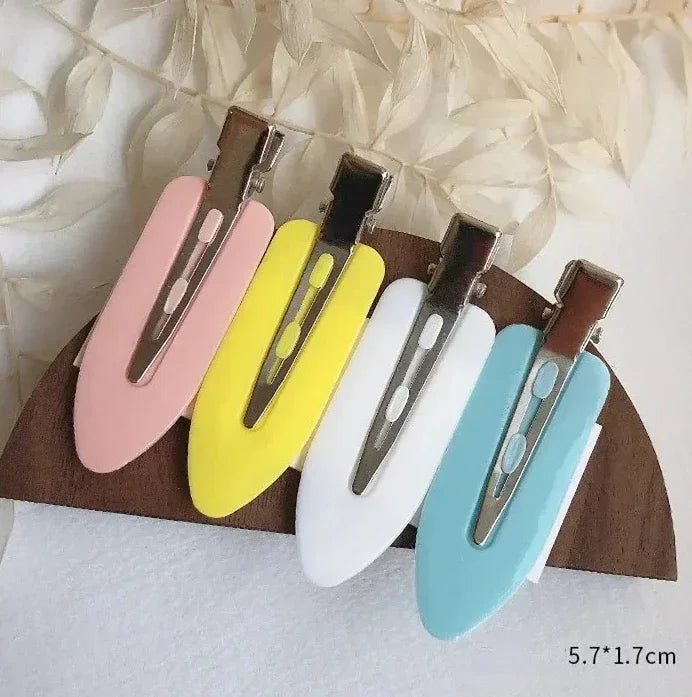 New 2/3/4pcs Korean Fashion Gold White Glitter Hair Pin Acetate Make Up Hair Clips additional angle