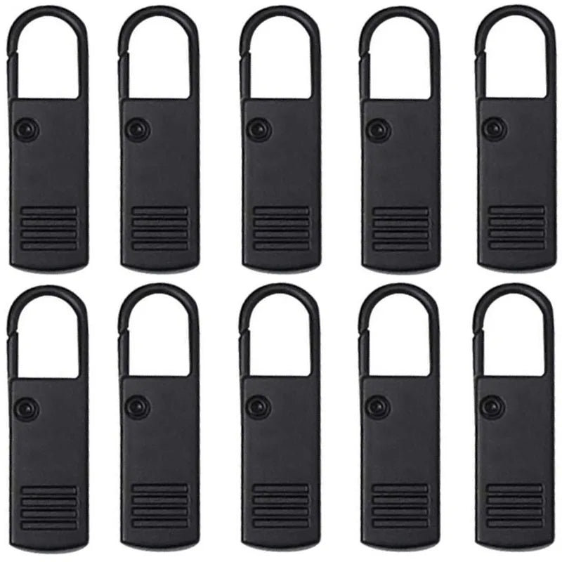 5/10PC Zipper Slider Puller Instant Zipper Repair Kit Replacement Broken Buckle Travel close-up view