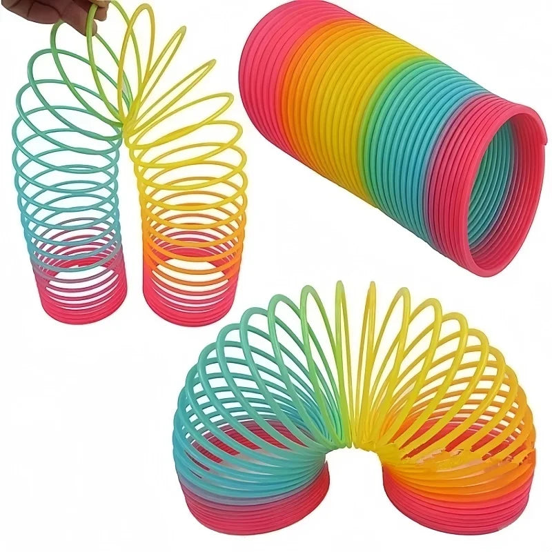 Rainbow Circle Fun Folding Toy Material Spring Coil Children's Creative Magic Party Party Funny Tool