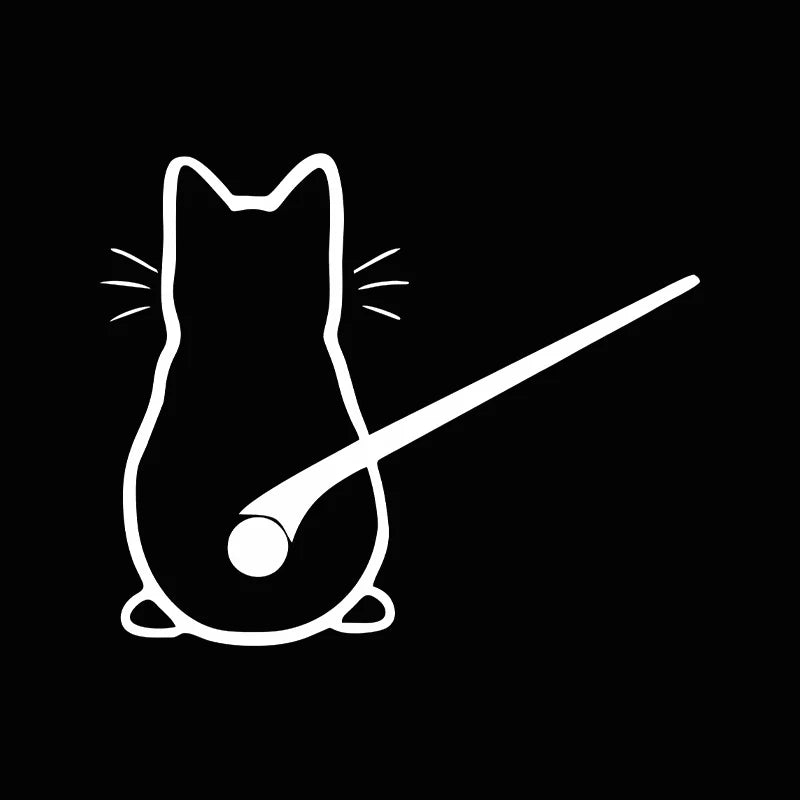 Fun Cat Car Interior Stickers for Window Rear Glass close-up view