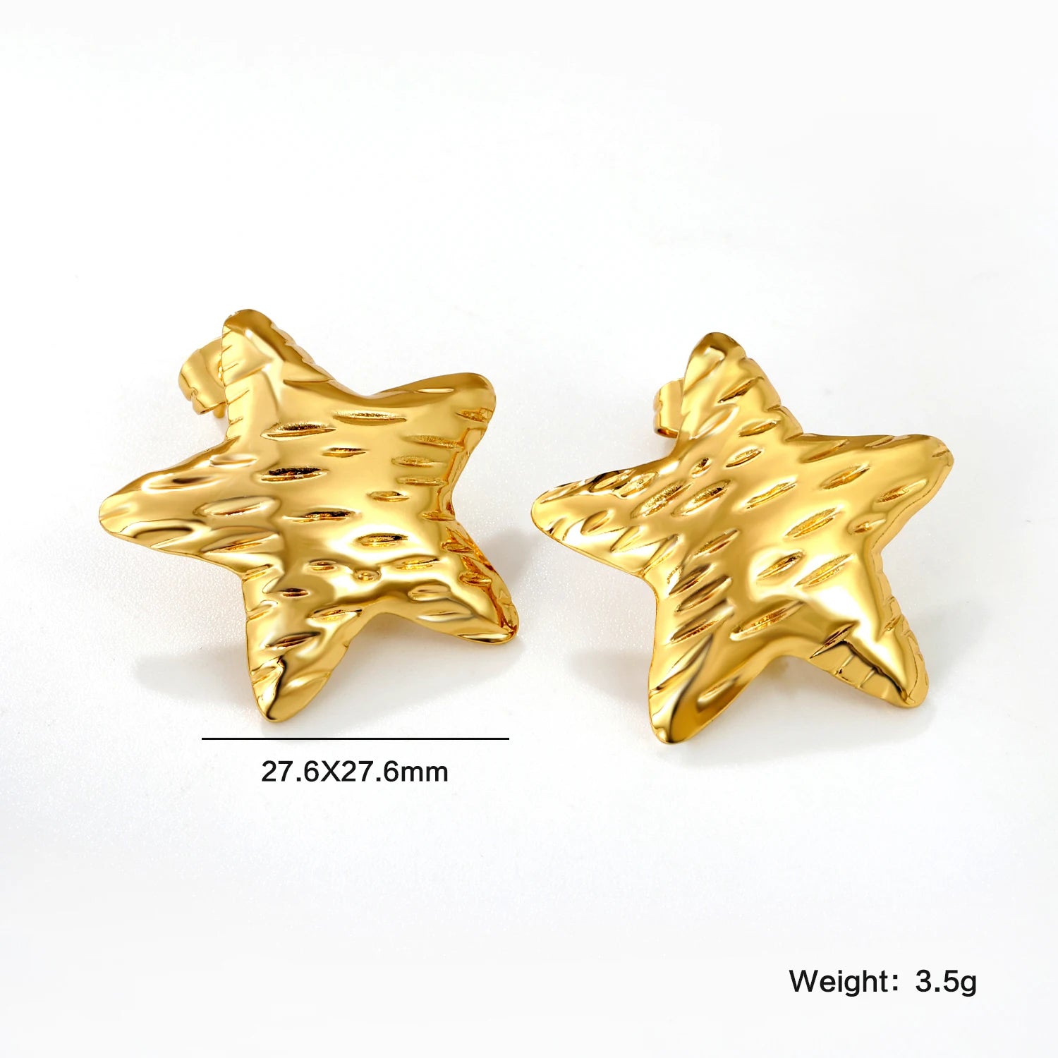 LUXUKISSKIDS Fairy Flower Earrings Stud | Gold-Plated Stainless Steel Piercing Jewelry f detail view