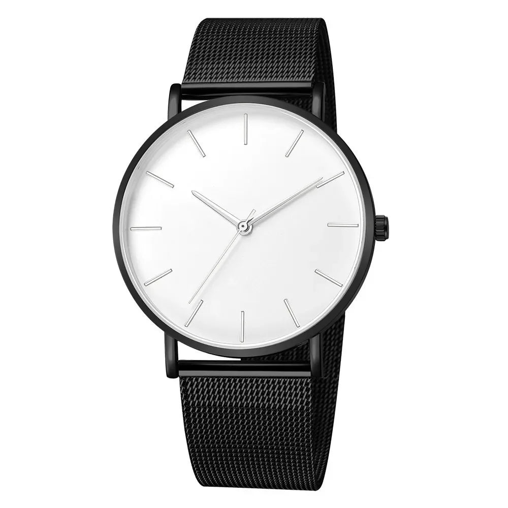 RUNERR Ultra Thin Quartz Watch | Minimalist Business Casual Mesh Strap lifestyle view