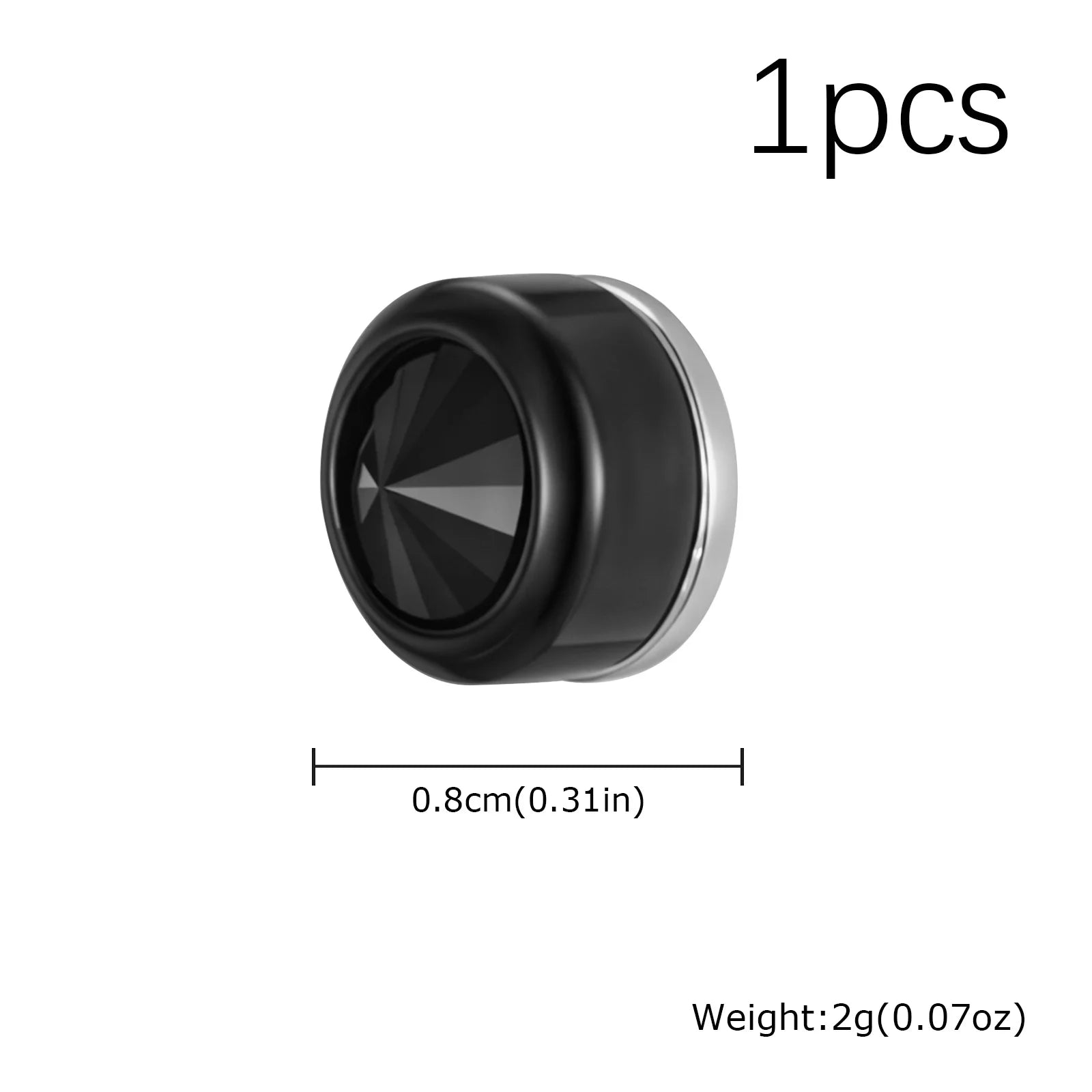 Magnetic Zircon Stud Earrings for Men,8mm Hypoallergenic Stainless Steel Non-Pierce additional angle