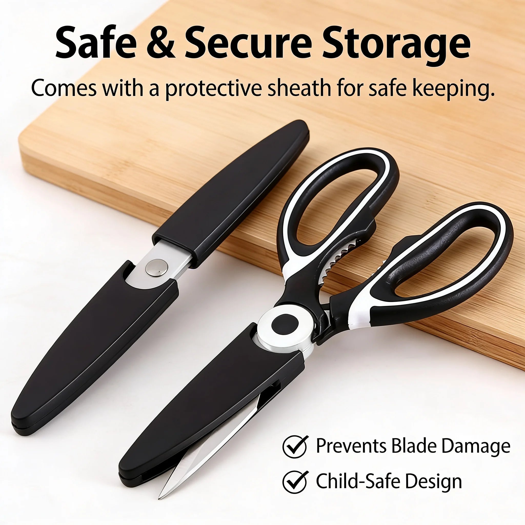 All In One Multipurpose Kitchen Scissors Heavy Duty Sharp Ergonomic Shears for Cookin lifestyle view