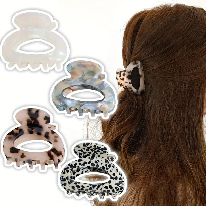 Elegant Sweet Small Oval Hair Claw Clip for Women Secure Grip Hair Accessories Ponyta alternate view
