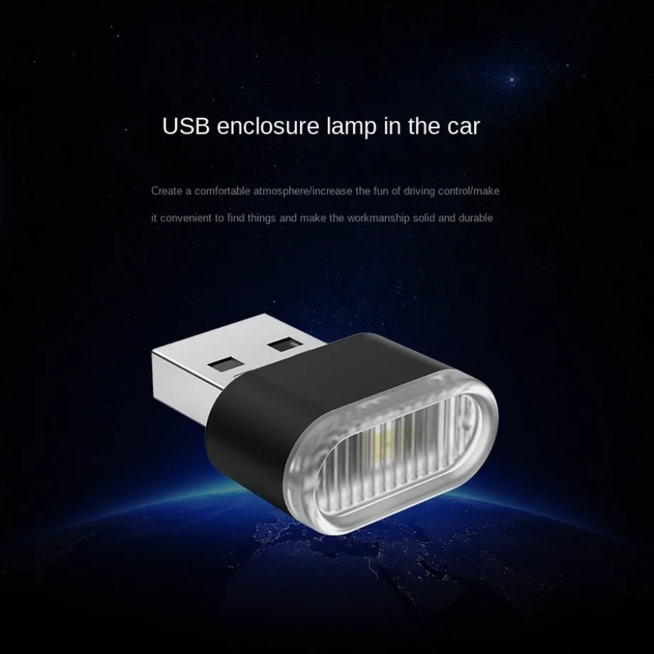 Mini USB LED Car Atmosphere Lamp close-up view