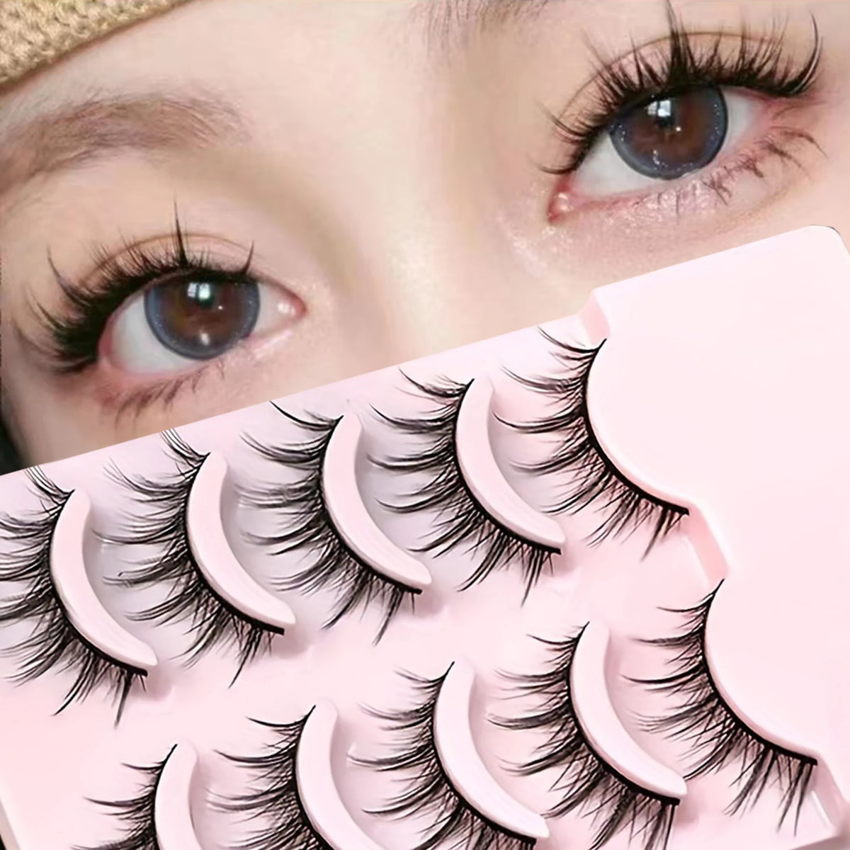 5 Pairs of Cartoon Style 3D False Eyelashes Fluffy and Soft for Natural Looking, Enhancing Makeup wi