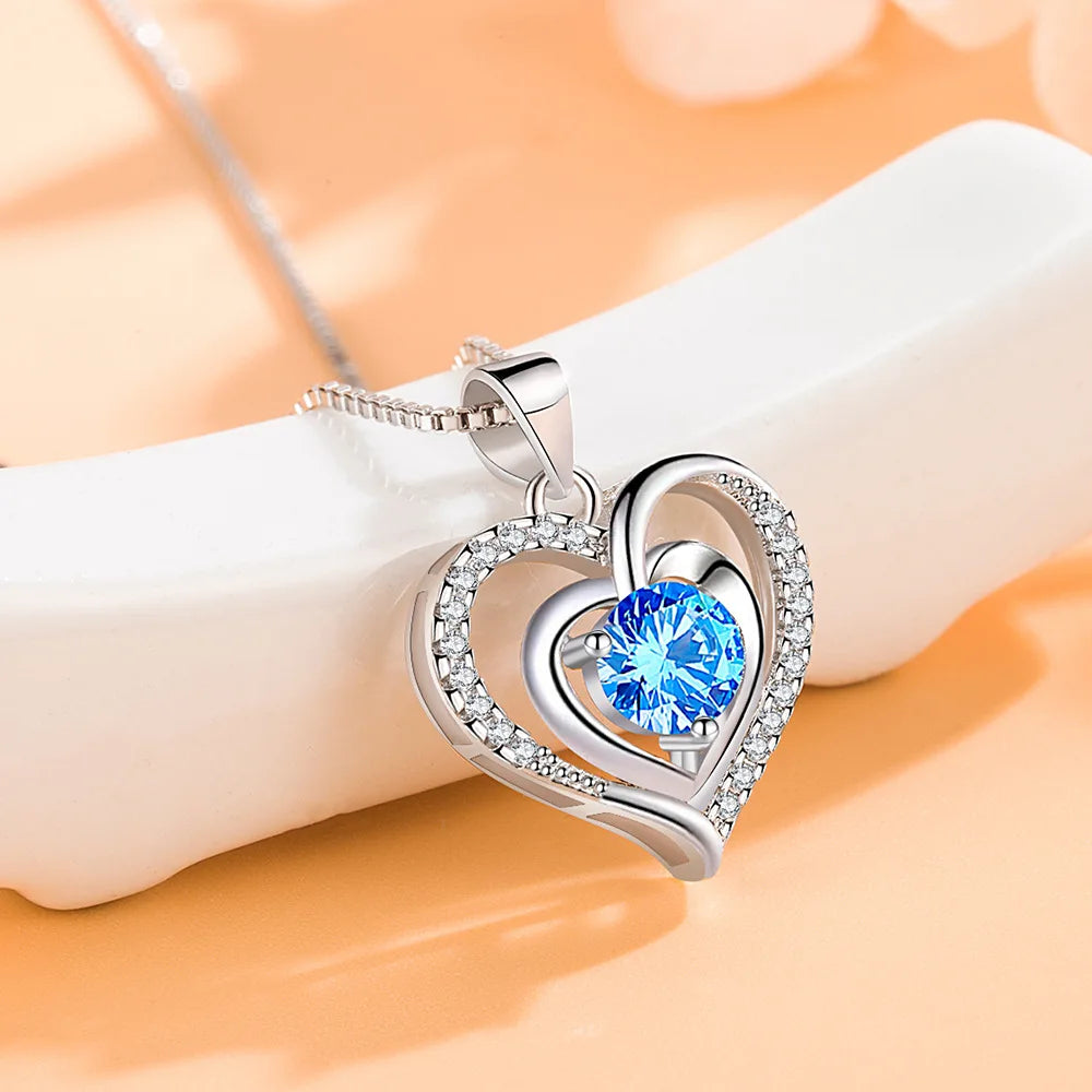 925 Sterling Silver 18k Gold Plated Necklace Single Sparkling Zircon Clavicle Chain f alternate view