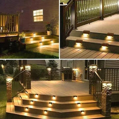 LED Lights Outdoor Garden Light Deck Lamp Solar Stairs Light Waterproof