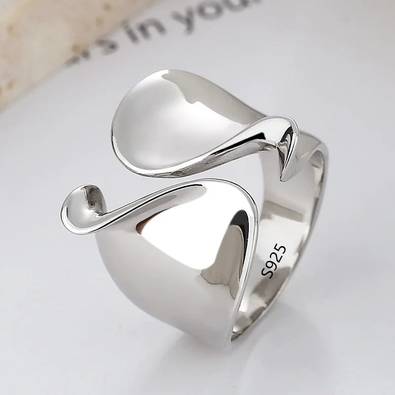 VENTFILLE 925 Sterling Silber Verstellbare Ringe | Vintage Hip Hop Paarschmuck