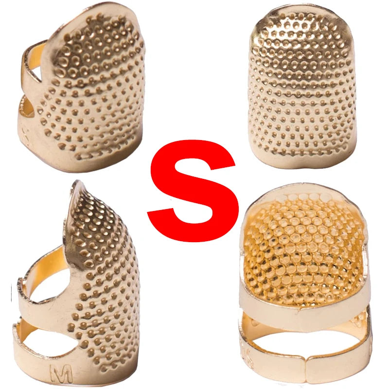 Metal Adjustable Sewing Thimble Sewing Finger Protection Cover Thimbles Cap Shield Ring detail view
