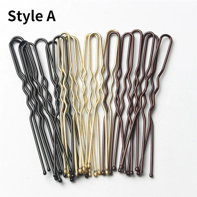 5/6/7cm U Shaped Metal Hair Pins Waved Hair Clips Bridal Hair Pins Alloy Bobby Pins B alternate view
