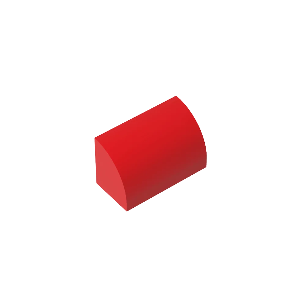 Gobricks GDS-M063 Curved Brick 1 x 2 x 1 No Studs | Compatible Building Block alternate view