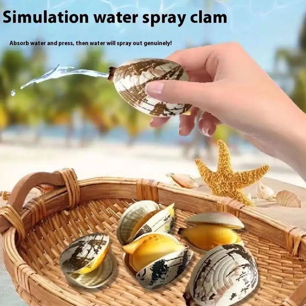 Baby Bath Toy Seashell Design Food Grade ABS Press Water Spray 30-50cm Height Refillable Water Play