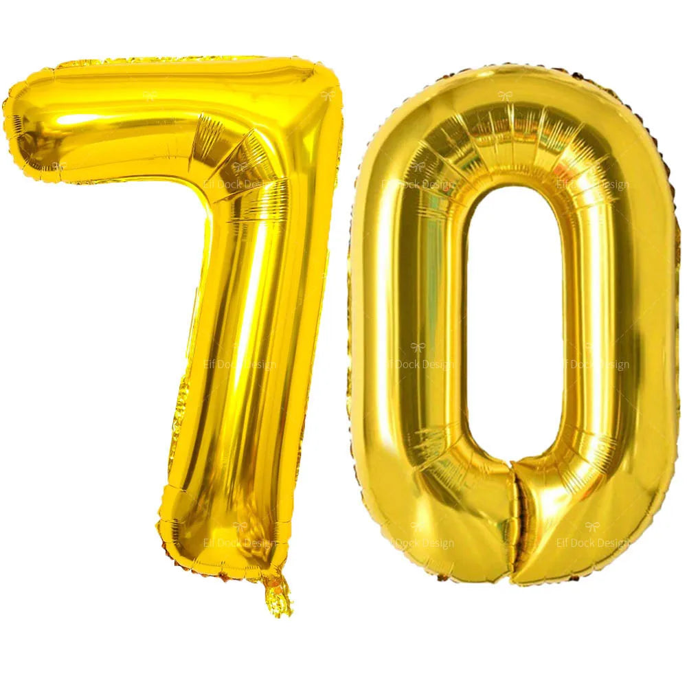 Large Gold Number Balloon 40 Inch | Milestone Birthday & Anniversary Decoration lifestyle view