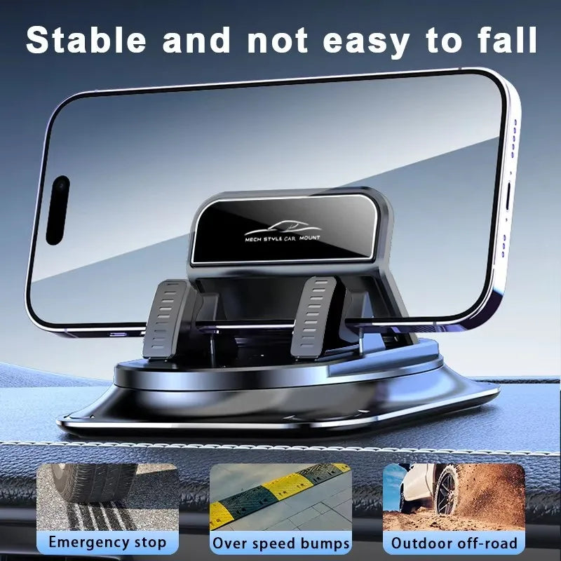 Car Phone Mount Silicone Dashboard Holder 360-Degree Rotation Navigation alternate view