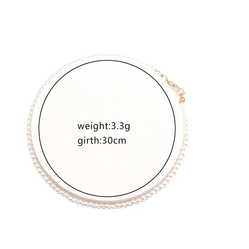 Imitation Pearl Necklace Adjustable Elegant Irregular Beads New Trend Date Wedding additional angle