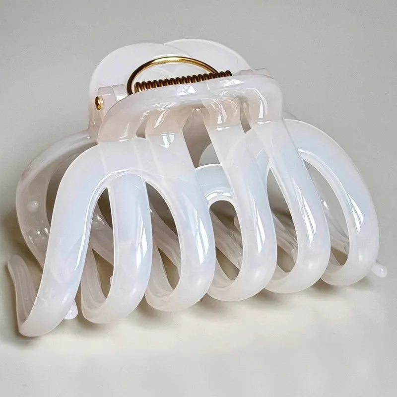 New Design French Style Pumpkin Hair Claw For Women Sweet Hair Ornament Headband Lady close-up view