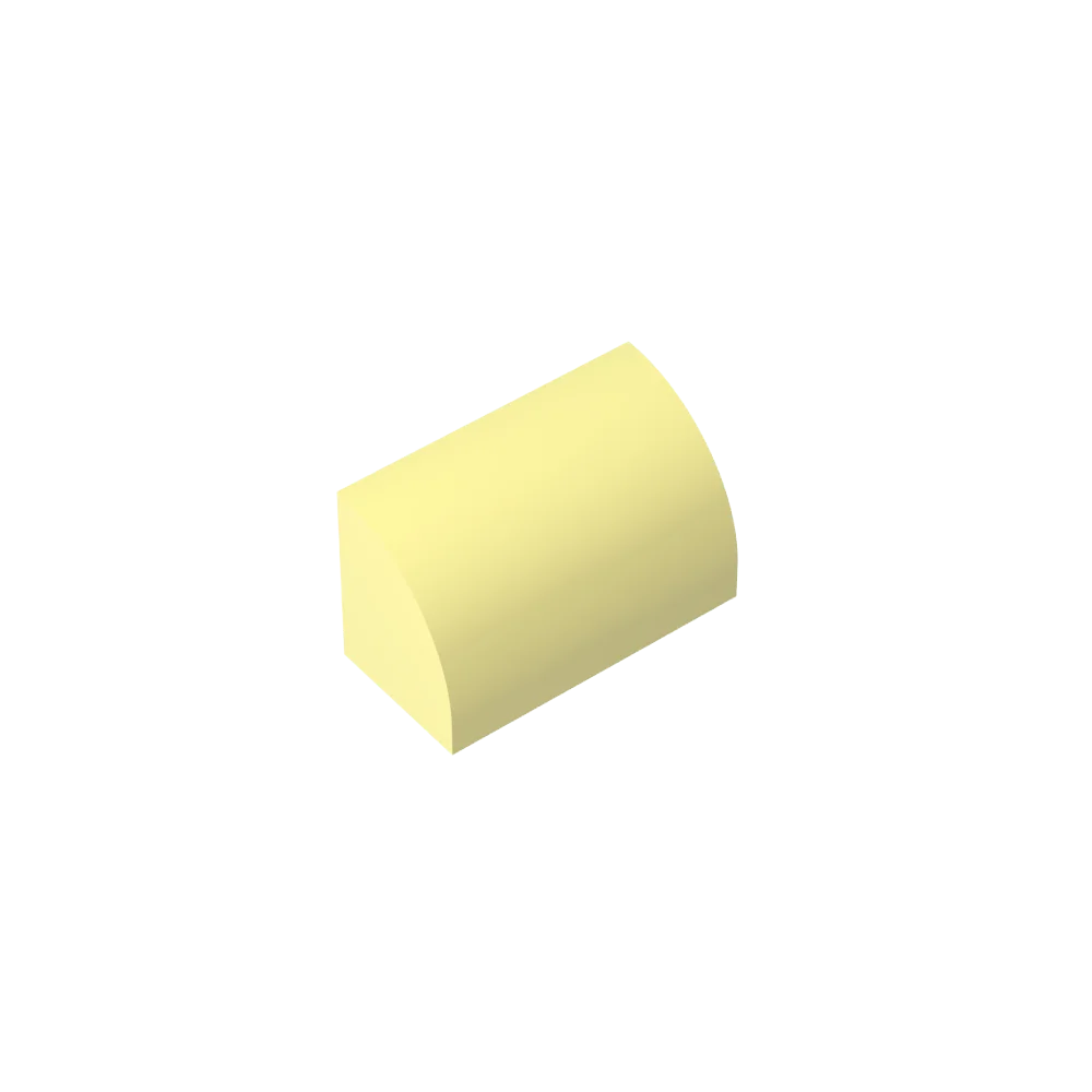 Gobricks GDS-M063 Curved Brick 1 x 2 x 1 No Studs | Compatible Building Block alternate view