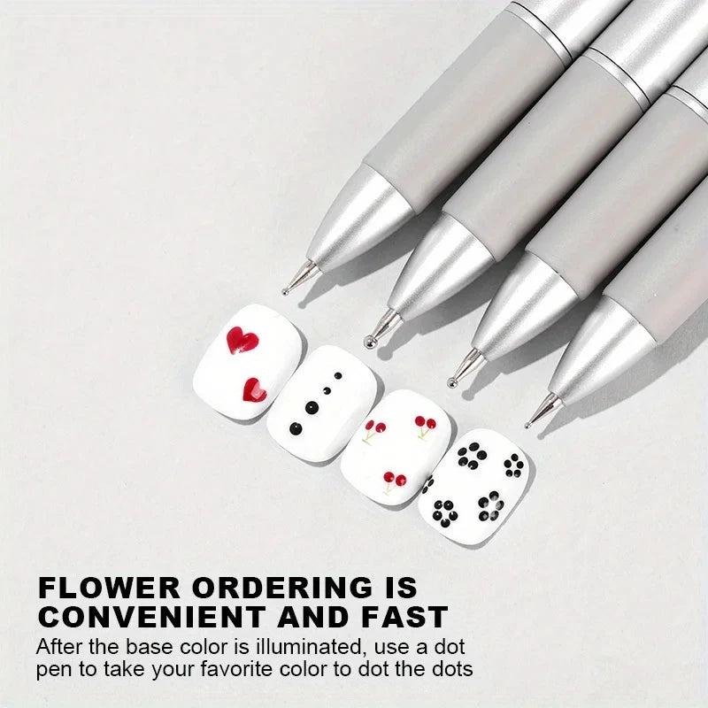 New 5 in 1 Nail Dotting Pen Nail Art Dotting Tools Nail Design Art Tip Dot Paint Mani alternate view