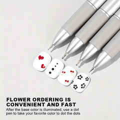 New 5 in 1 Nail Dotting Pen Nail Art Dotting Tools Nail Design Art Tip Dot Paint Mani alternate view
