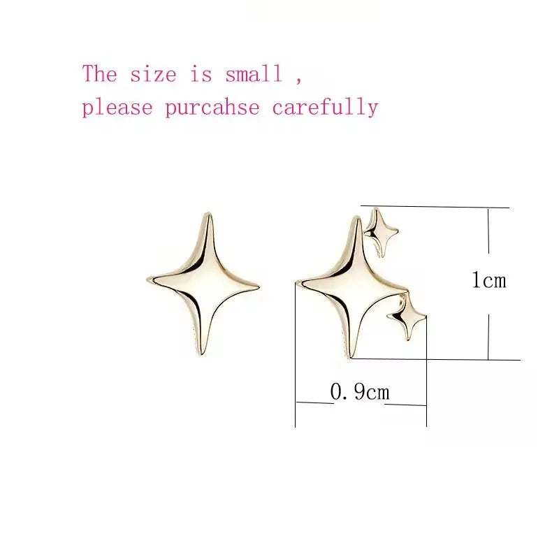 Ventfille 925 Sterling Silver Star Earring for Women Girl Simple Tassels Chain Fashion close-up view