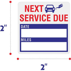 150pcs Car Oil Change Reminder Stickers | Maintenance Service Due Labels for Auto Shop close-up view