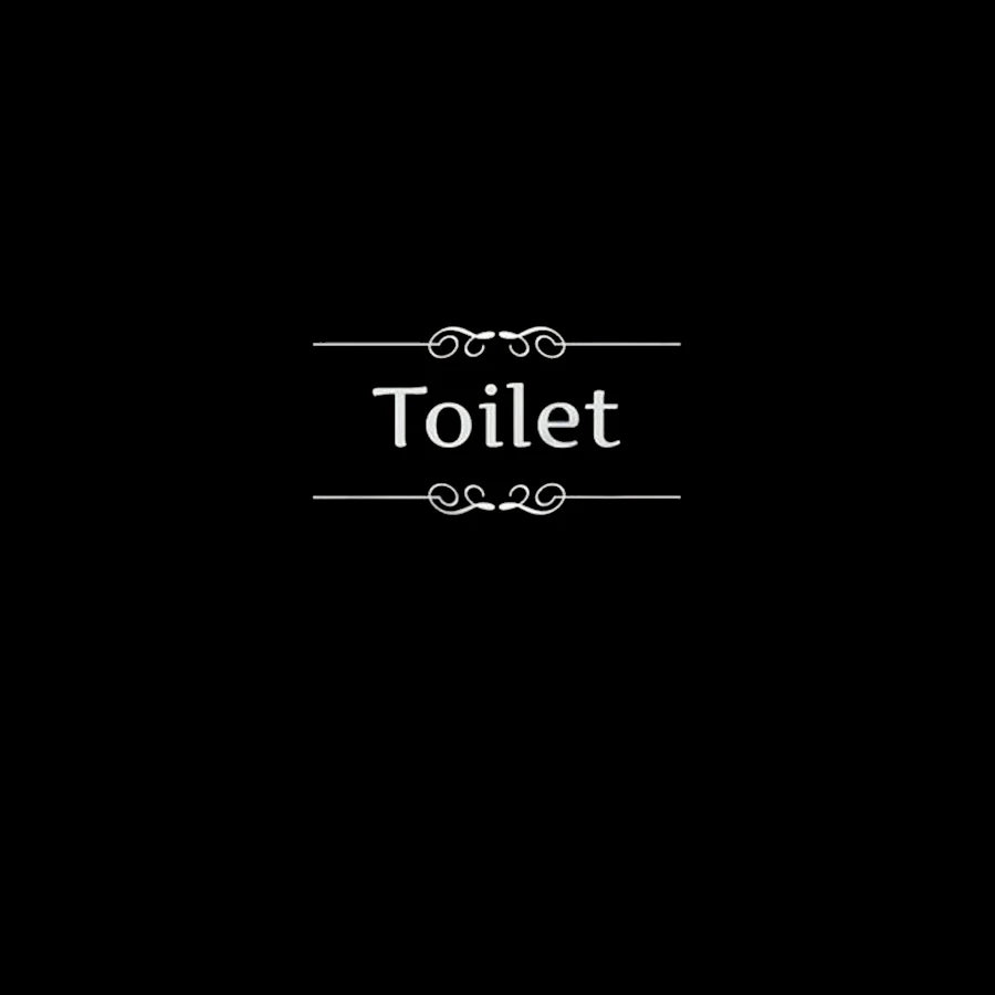 French Bathroom Toilet Sign Vinyl Sticker Decal | WC Entrance Sign Door Decal for F additional angle