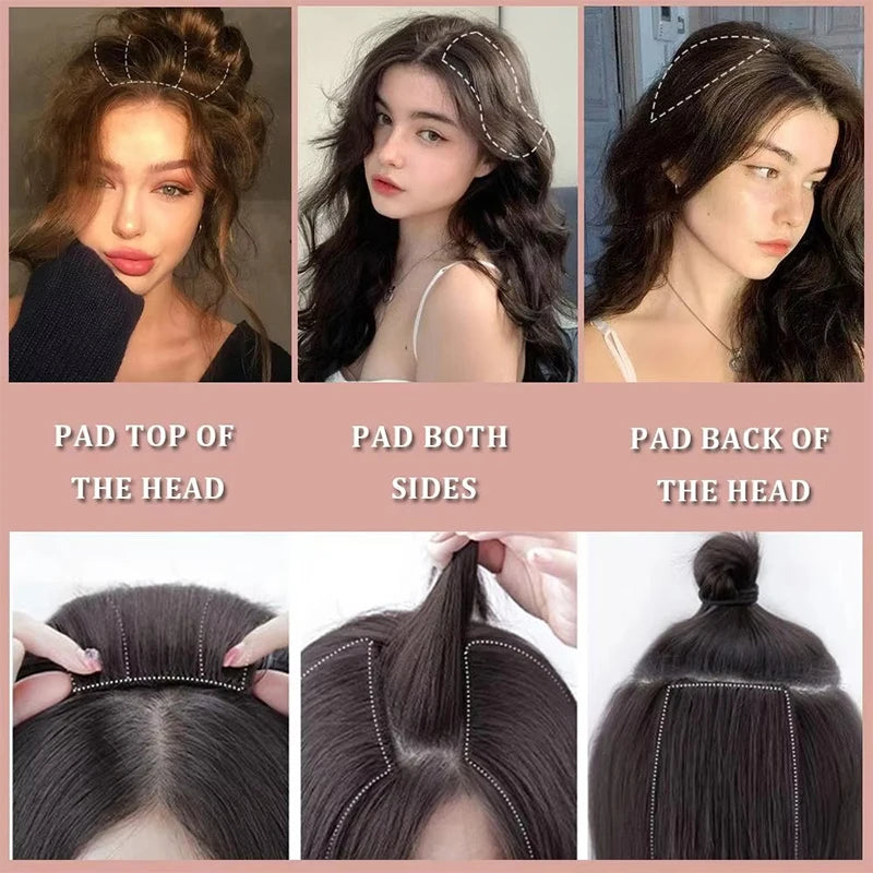 2pcs Clip In Hairpiece | Seamless Synthetic Hair Pad for Women lifestyle view