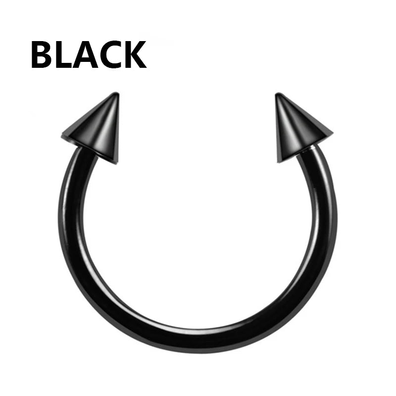 1PC Stainless Steel Helix Piercing Eyebrow Lip Labret Rings Stud Earring 6/8/10mm Tra alternate view