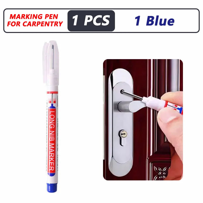 Deep Hole Long Nib Markers for Metal Wood Tile | 8-Pack Waterproof Marking Pens detail view
