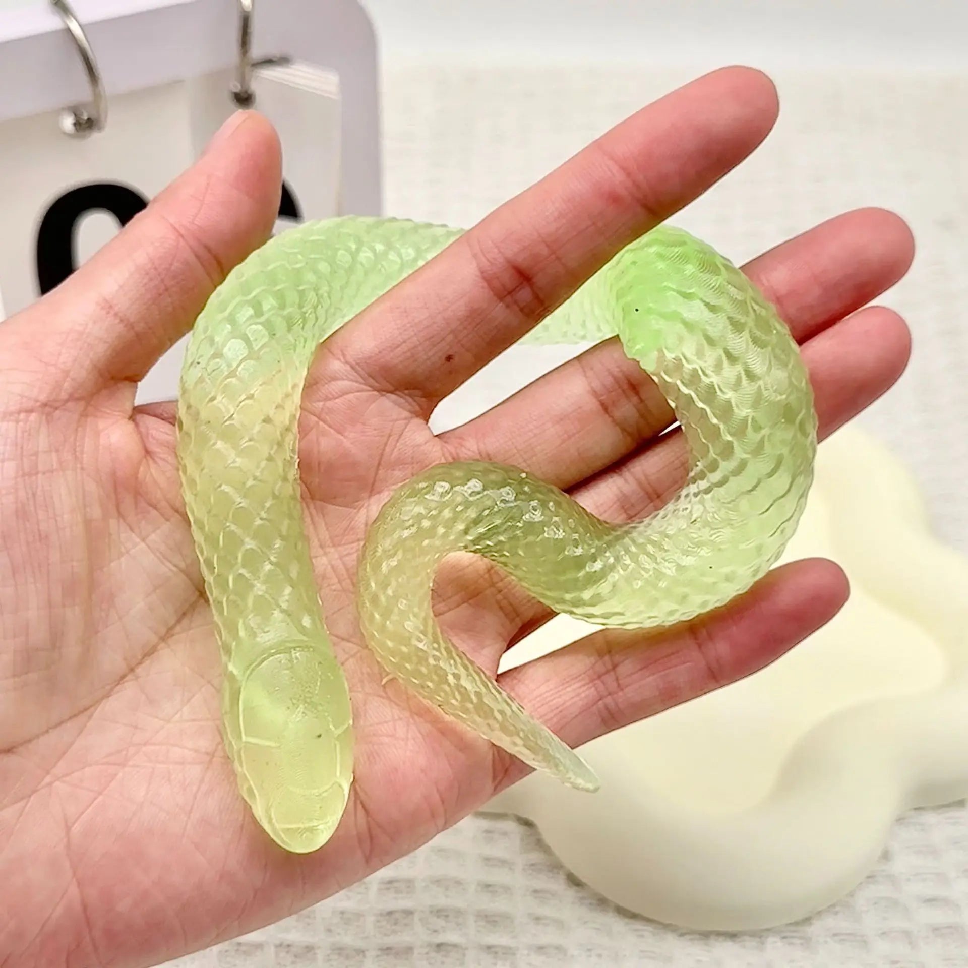 Squishy Snake Stress Ball | Stretchy Fidget Toy for Anxiety Relief and Hand Therapy lifestyle view