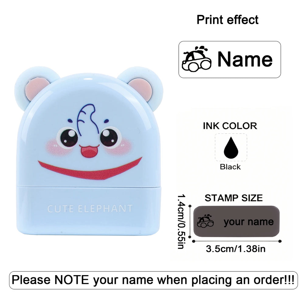 Personalized Animal Name Stamp | Custom Waterproof Clothing Label for Kids alternate view
