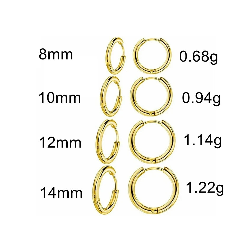 G23 Titanium Hoop Earrings | Hypoallergenic Piercing Jewelry for Men Women additional angle