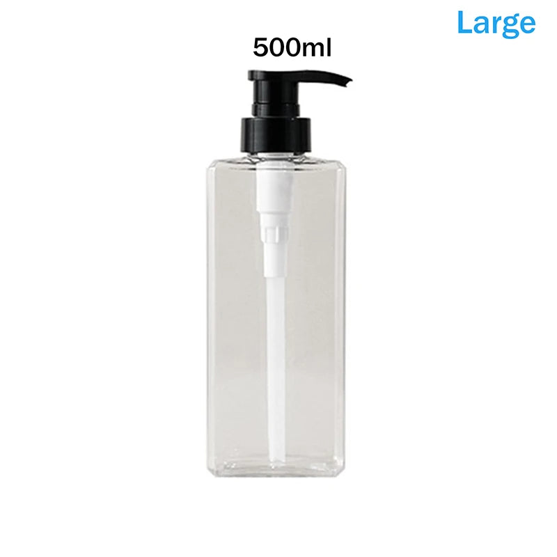 Square Soap Dispenser | Refillable 400/500ml Bathroom Pump Bottle additional angle