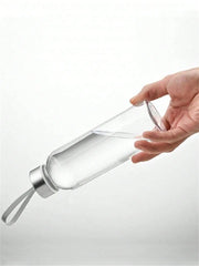 1 PC 600ML Transparent Water Bottle with Carrying Strap, Daily Direct Drinking Cup close-up view