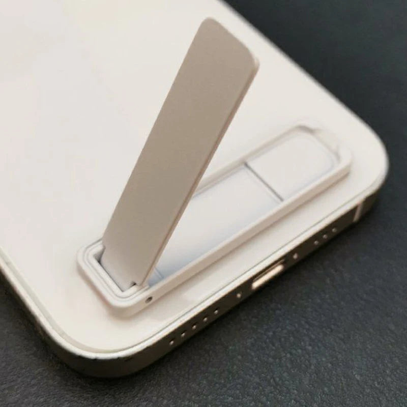 Ultra-thin Mini Holder Metal Folding Mobile Phone Bracket Back Sticker Invisible Portable Cellphone Desktop Support for iPhone