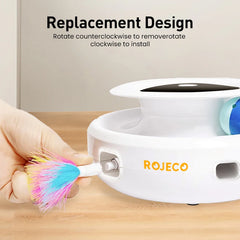 Automatic Feather Teaser and Fun Ball Interactive Toy